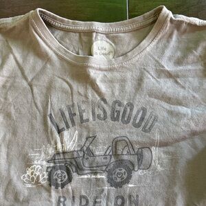 Life Is Good Taupe Graphic 'Ride On' Long Sleeve Tee